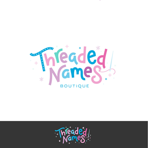 Threaded Names Boutique | Logo Design by TheBluebirdDesign