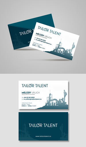 Tailor Talent Business Card for recruitment company | Business Card Design by ZeneFashions