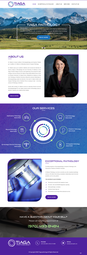 TIAGA Pathology | Web Design by pb