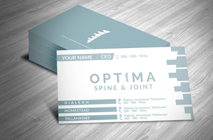 Optima Spine & Joint Business Card | Business Card Design by oxxi