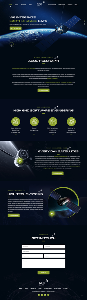 Website Design for Satellite Data/HighTech Company | Web-Design von pb