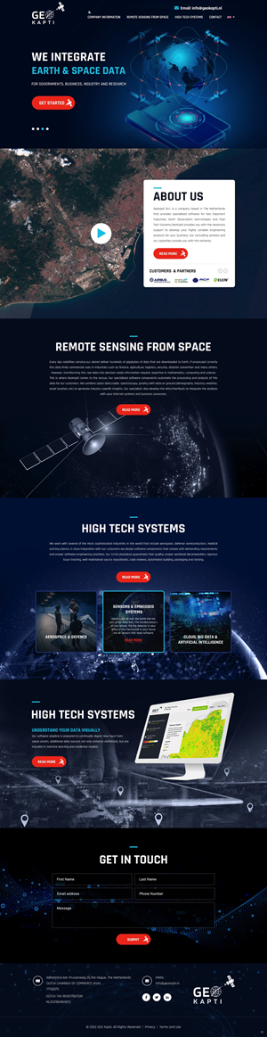 Website Design for Satellite Data/HighTech Company | Web-Design von pb