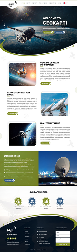 Website Design for Satellite Data/HighTech Company | Web-Design von pb