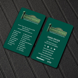 Business Card Design by sadikul islam for Grand Avenue Flooring & Interiors | Design #28664911