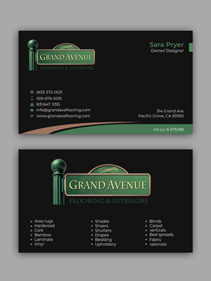 Business Card Design by Graphixpointt for Grand Avenue Flooring & Interiors | Design #28653770