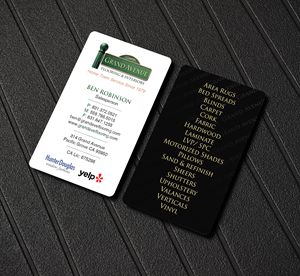 Business Card Design by Creations Box 2015 for Grand Avenue Flooring & Interiors | Design: #28660304