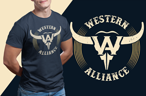 Western Alliance Skull Logo | T-Shirt-Design von Ismail Hossain