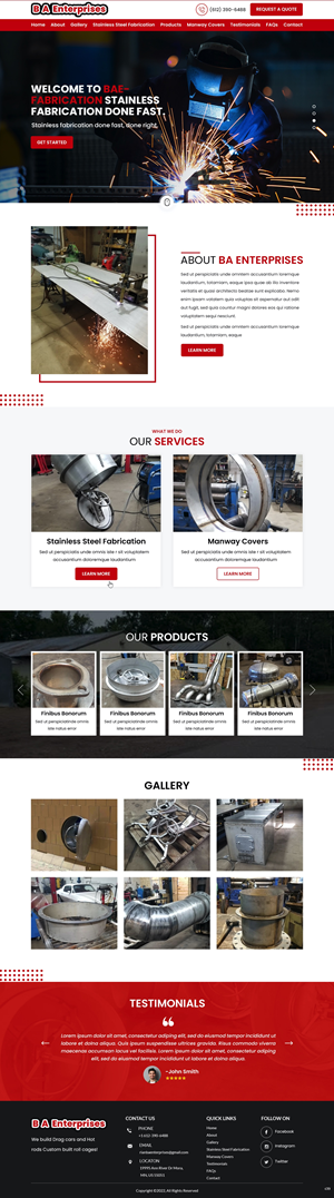 BA Enterprises website design....... | Web Design by pb