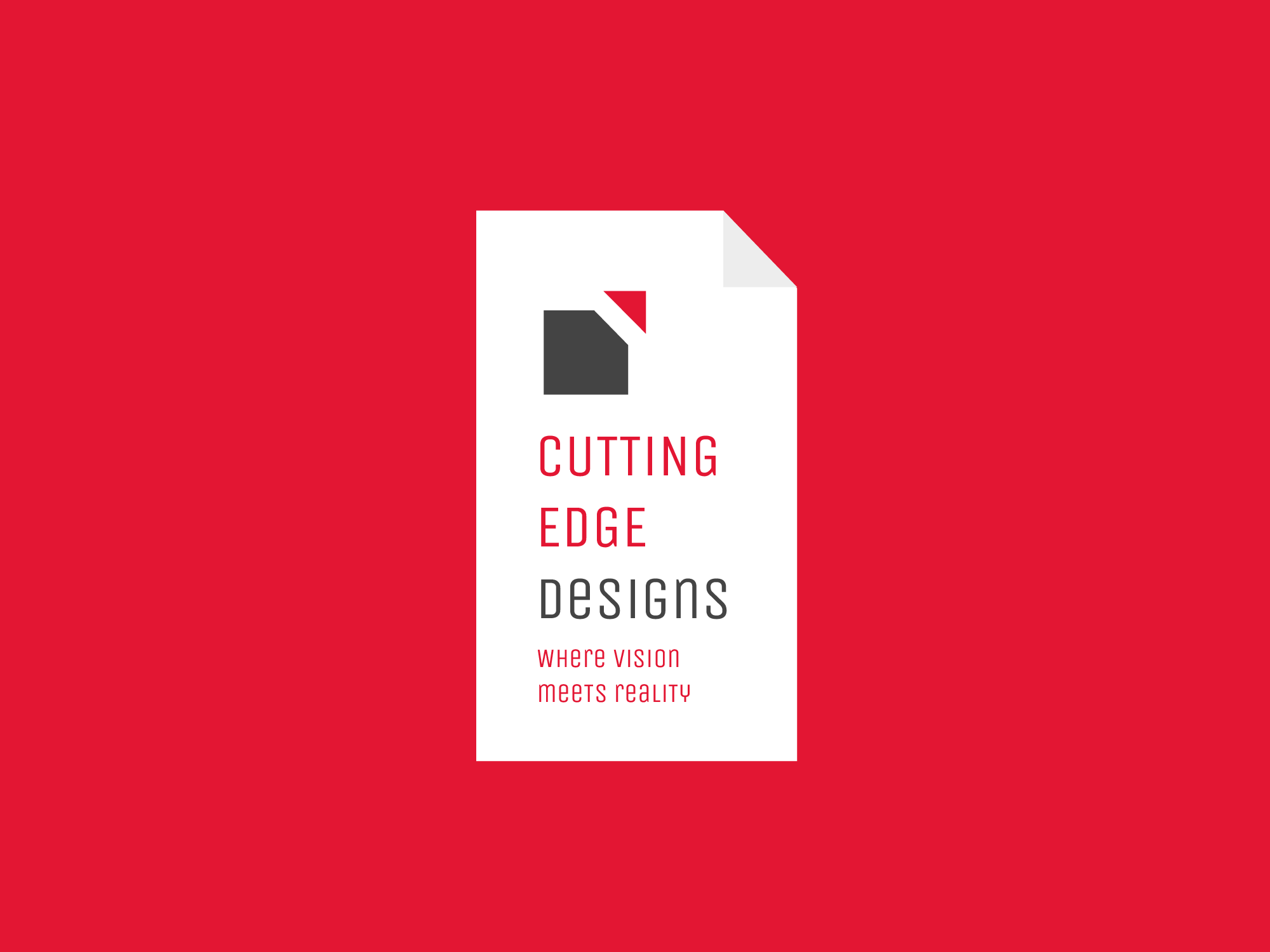 Logo Design by JCstudio for Cutting Edge Designs, Co. | Design #28687730