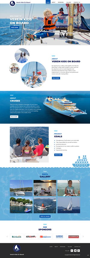 kidsonboard Website for children with diabilities | Web Design by pb