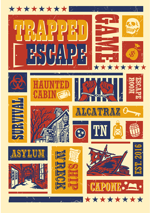 Escape room tshirt for Nashville - poster/concert style | T-Shirt-Design von SangBlater