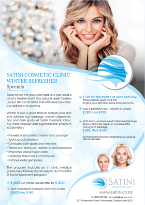 Satini Cosmetic Clinic Design | Flyer Design by alex989