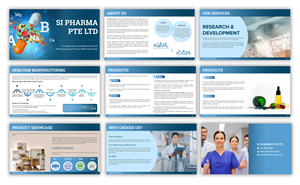 Company Pitch for SI Pharma Pte Ltd | PowerPoint Design by SAI DESIGNS