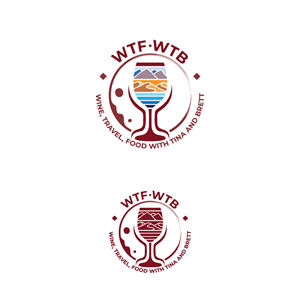 WTF WTB.  Wine, Travel, Food with Tina and Brett | Logo-Design von brand maker