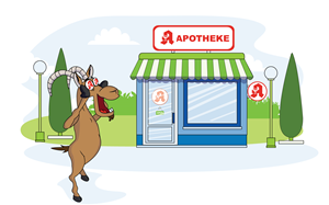 Lustiger Cartoon: Bock auf Apotheke | Illustration Design by Daneko