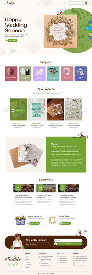 Shopify Design  for wedding invitations | Web Design by rightway