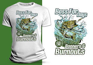 “Bass for days” Bass fishing shirt for outdoor/racing apparel company | T-Shirt-Design von SAI DESIGNS