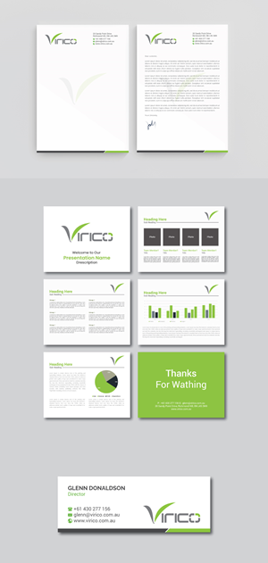 Stationary and document suite for consultancy business in Australia called Virico | Stationery Design by R.design