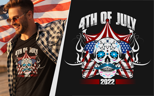 4th of July Meets Carney Worker  | T-shirt Design by Ismail Hossain