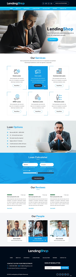 LendingShop Website design, we are a home loan / lending company | Web Design by pb