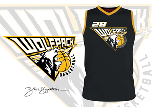 Rocket City Wolf Pack basketball | T-shirt Design by Zhor Signatures