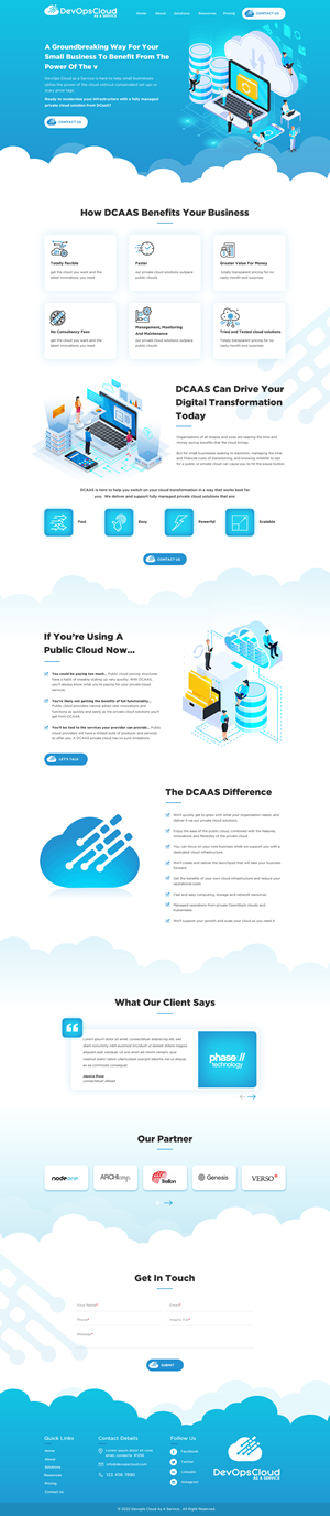 Website Design for DevOps Cloud As a Service | Web-Design von Sbss