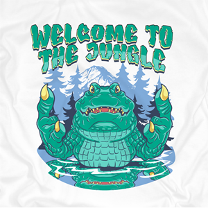 Rock 'N Roll Theme Gator Design for T-Shirt | T-shirt Design by Yakuza20