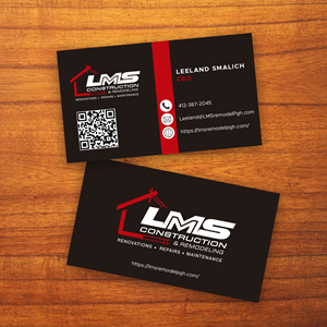 LMS Construction and Remodeling | Business Card Design by Wally_F