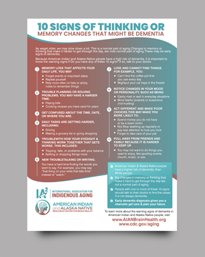 Flyer for American Indian Elders on Dementia Warning Signs | Flyer Design by chandrayaan.creative