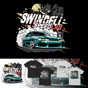 Swindell SpeedLab art project - motorsports based brand | T-Shirt-Design von duatitik.std