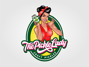 The Pickle Lady (header) Craft Pickles (subtext) | Logo-Design von kokoriko