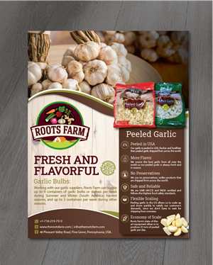 Peeled Garlic Company needs a flyer design | Flyer Design by alex989