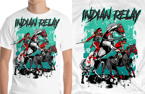 Native American Horse Relay Fan | T-shirt Design by Yakuza20