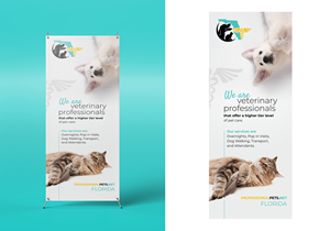 Professional Pets Florida Retractable Banner Design | Messestand-Design von KreativeMadz