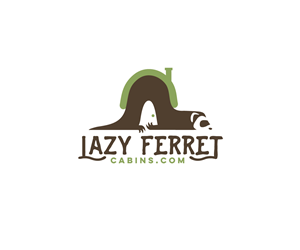 Lazy Ferret Cabins | Logo Design by Buck Tornado