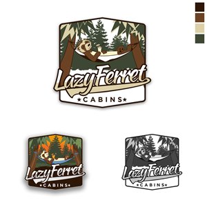 Lazy Ferret Cabins | Logo Design by Lezette_G