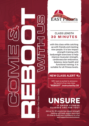 REBOOT Group Fitness Class Launch Poster! | Poster Design by JK18