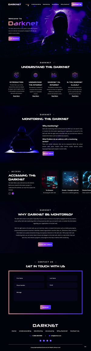 Website that informs user about the Darknet | Web Design by pb