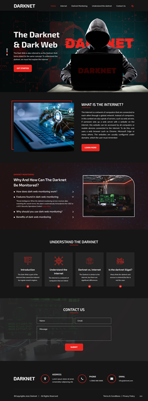 Website that informs user about the Darknet | Web Design by pb