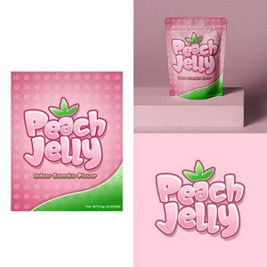 Peach Jelly Bag (Custom Mylar Packaging) Bag for delicious cannabis | Graphic Design by JR Studios