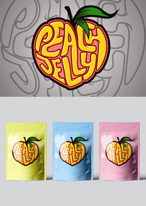 Peach Jelly Bag (Custom Mylar Packaging) Bag for delicious cannabis | Graphic Design by Rendell Sueña