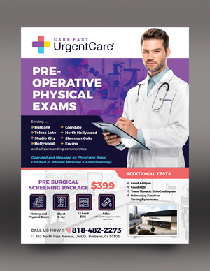 Pre-Operative Physical Exams - Flyer | Flyer-Design von rkailas