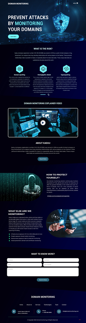 Re-Design of a 1 Pager IT Security Website | Web-Design von pb