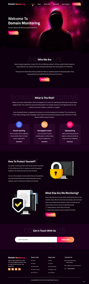 Re-Design of a 1 Pager IT Security Website | Web Design by pb