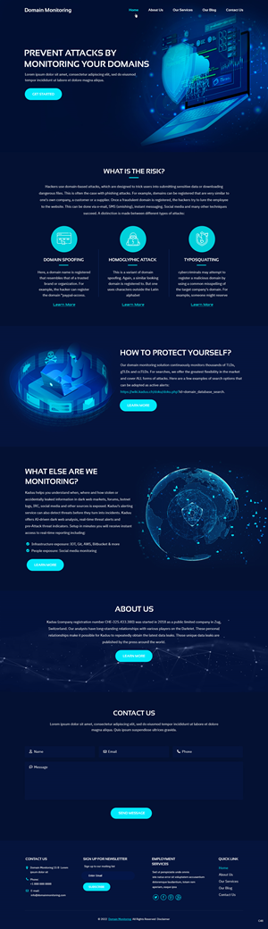 Re-Design of a 1 Pager IT Security Website | Web Design by pb