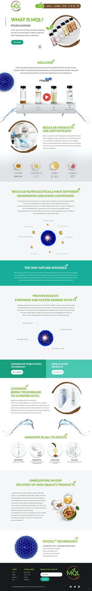 Miracle Quest Life: Future of Optimal Health Web Design Project | Web Design by pb