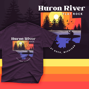 Huron River Outdoors Vintage T-shirt | T-Shirt-Design von HUE CREATIVE LAB