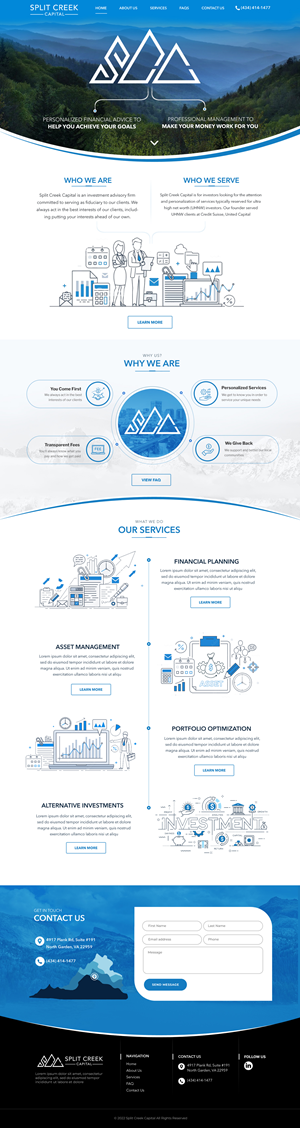 Financial Advisor / Asset Manager Wix Design