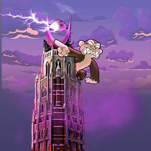 Dark Monkey Lord on top of Dark Tower | Graphic Design by Futuristic_Design