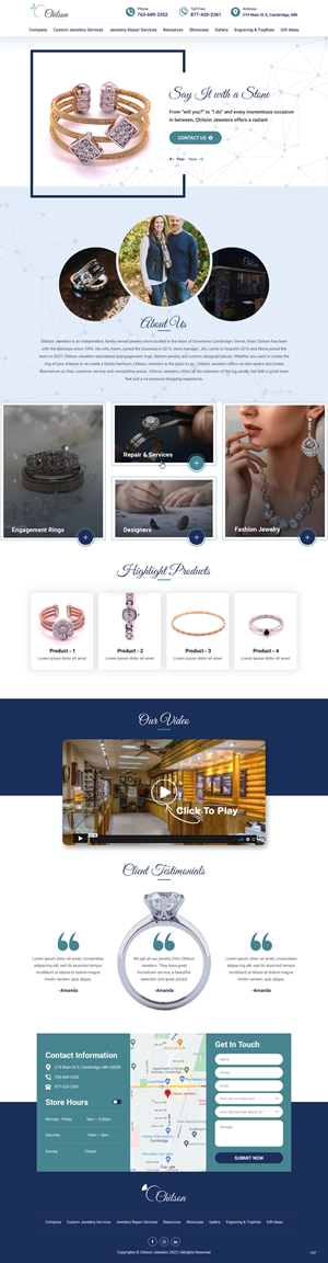 Chilson Jewelers  New Website Design | Web Design by pb